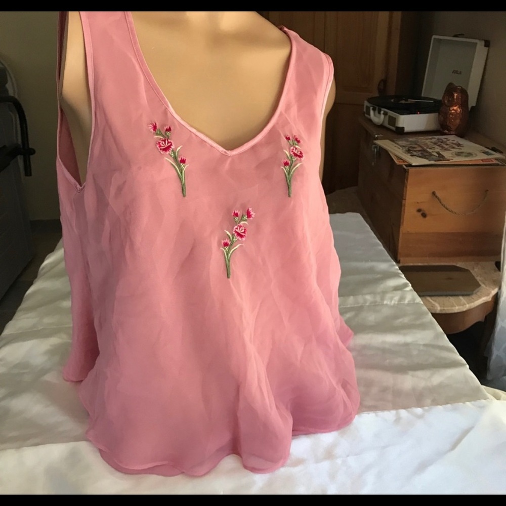 Victoria’s secret vintage nightie pink rose delicate feminine fairycore shirt